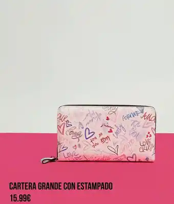 Cartera grande con estampado