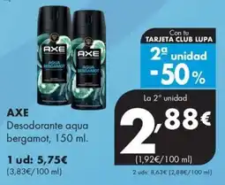Supermercados Lupa Axe desodorante aqua bergamot oferta