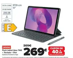 Carrefour Lenovo Pack tablet Idea TAB + Teclado + Pen oferta