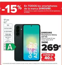 Carrefour Samsung smartphone galaxy a27 5g oferta