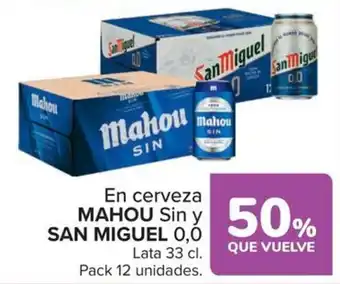 Mahou Sin y San Miguel 0,0