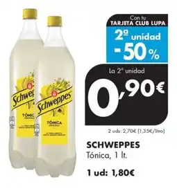 Supermercados Lupa Schweppes Tónica oferta