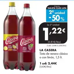 Supermercados Lupa La Casera Tinto de verano clásico o con limón oferta
