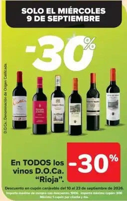 Carrefour vinos D.O.Ca. "Rioja" oferta