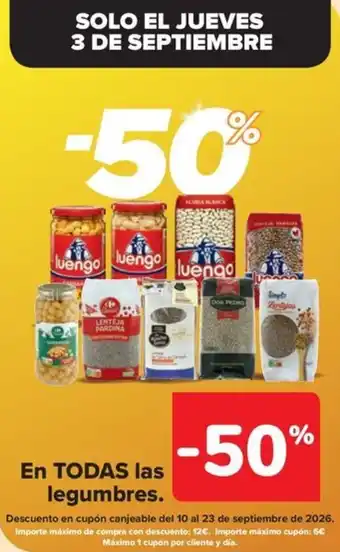 Carrefour luengo legumbres oferta