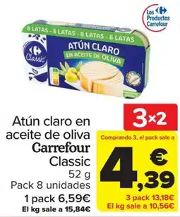 Carrefour Carrefour Atún claro en aceite de oliva Classic oferta