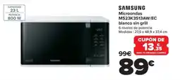Carrefour Samsung microondas ms23k351aw/ec blanco sin grill oferta
