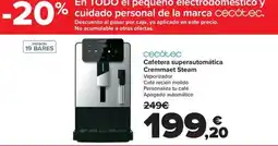 Carrefour cecotec cafetera superautomática cremmaet steam oferta