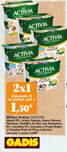 Gadis Activia salud digestiva oferta