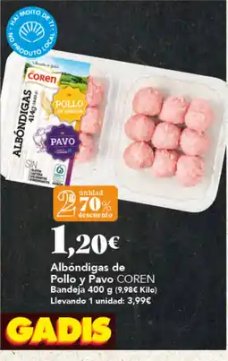 Gadis Coren albóndigas de pollo y pavo oferta