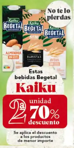 Gadis Kaiku Estas bebidas Begetal oferta