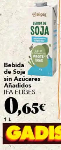 Gadis Ifa eliges bebida de soja sin azúcares añadidos oferta
