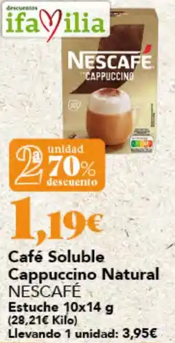 Gadis Nescafe cappuccino natural oferta
