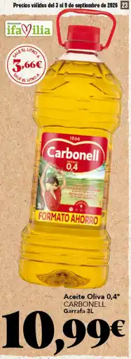 Gadis Carbonell Aceite Oliva 0,4° oferta