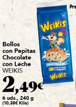 Gadis Weikis bollos con pepitas chocolate con leche oferta