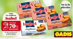 Gadis Isabel mejillones oferta