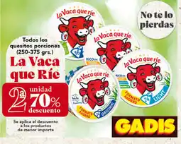 Gadis La Vaca que Ríe quesitos porciones oferta