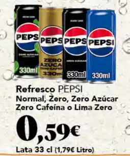 Gadis Refresco pepsi normal, zero, zero azucar zero cafeina o lima zero oferta