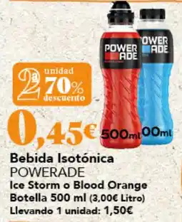Gadis Powerade bebida isotónica ice storm o blood orange oferta