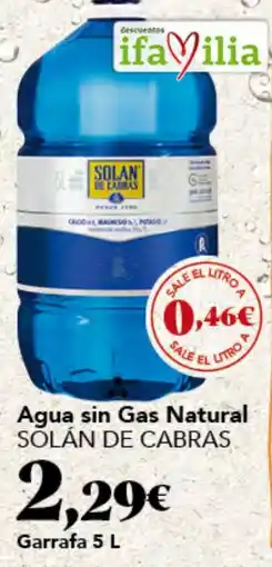 Gadis Solán de Cabras agua sin gas natural oferta