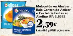 Gadis Ifa eliges melocotón en almíbar bajo contenido azúcar o cóctel de frutas en almíbar oferta