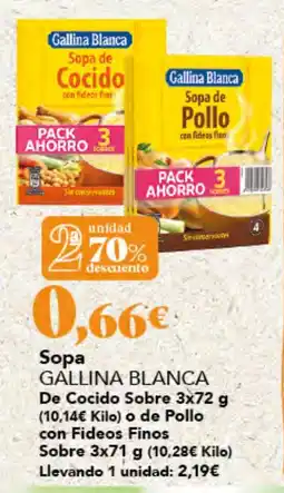 Gadis Gallina Blanca sopa de cocido con fideos finos sopa de pollo con fideos finos oferta