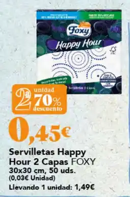 Gadis Foxy servilletas happy hour 2 capas oferta