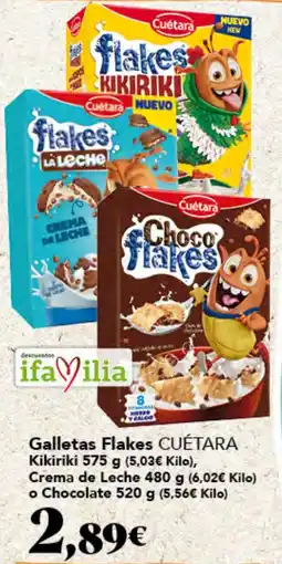 Gadis Galletas Flakes Cuétara oferta