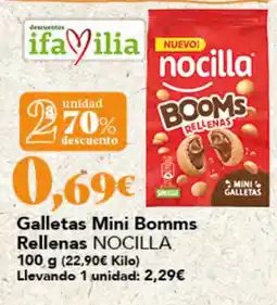 Gadis nocilla galletas mini bomms rellenas oferta