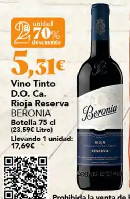Gadis Beronia vino tinto oferta