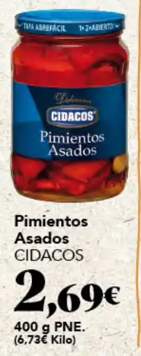 Gadis Cidacos pimientos asados oferta