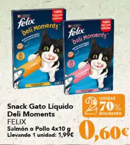 Gadis Felix Snack Gato Líquido Deli Moments oferta