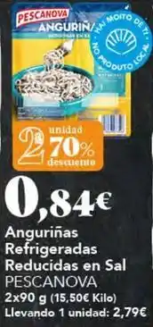Gadis Pescanova - angurinas refrigeradas reducidas en sal oferta