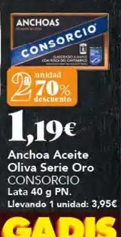 Gadis Consorcio - anchoa aceite oliva serie oro oferta