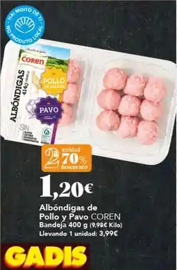 Gadis Coren - albondigas de pollo y pavo oferta
