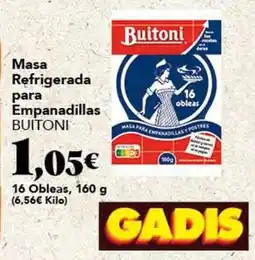 Gadis Buitoni - masa refrigerada para empanadillas oferta