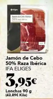 Gadis Ifa eliges - jamón de cebo 50% raza ibérica oferta