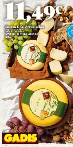 Gadis El corte inglés - queso d.o. arzús-ulloa original o picsa grande oferta