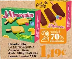 Gadis La menorquina - helado polo oferta