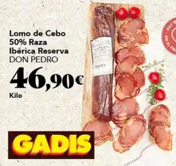Gadis Pedro - lomo de cebo 50% raza ibérica reserva oferta