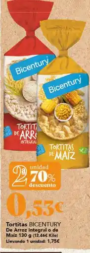 Gadis Bicentury - tortitas de arroz integral oferta