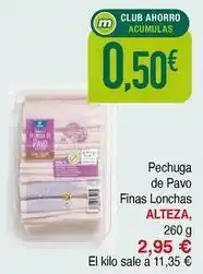 Masymas Alteza - pechuga de pavo finas lonchas oferta