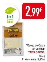 Masymas Tres oscos - queso de cabra en lonchas oferta