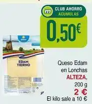 Masymas Alteza - queso edam en lonchas oferta