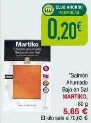 Masymas Martiko - salmon ahumado bajo en sal oferta