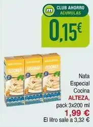 Masymas Alteza - nata especial cocina oferta