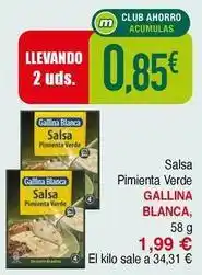 Masymas Gallina blanca - salsa pimienta verde oferta