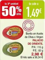 Masymas Palacio de oriente - bonito en aceite de oliva o virgen oferta