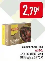 Masymas Albo - calamar en su tinta oferta