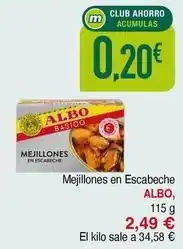 Masymas Albo - mejillones en escabeche oferta